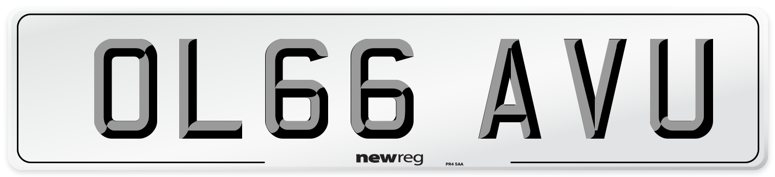 OL66 AVU Number Plate from New Reg